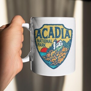 Acadia National Park 11oz Coffee Mug | Vintage National Park Design | Perfect Gift For Nature Lovers & Hikers | Acadia Souvenir Mug