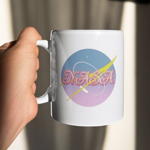 Nasa-Inspired Sassy Pastel Mug – Perfect For Space Lovers And Astronomy Enthusiasts – 11oz Ceramic Mug