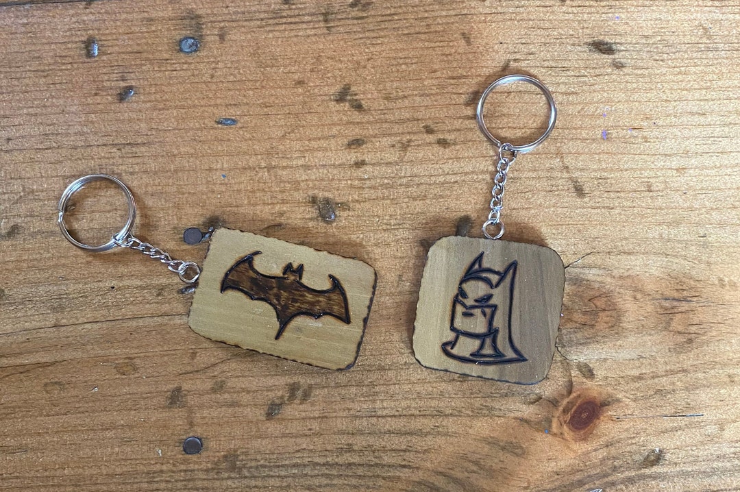 Handmade Wooden Bat Man Keychains, DC Keychain, BATMAN, Bats Etsy