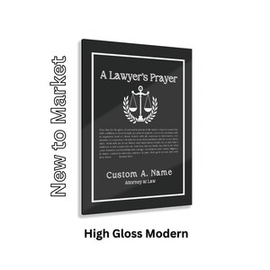 Personalized Lawyer&#39;s Prayer Acrylic Plaque: Law Office Decor