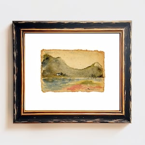 Glencoe Painting Highlands Vintage Print Art Scottish Landscape Mountain Heather Watercolor Vintage Look Wall Art