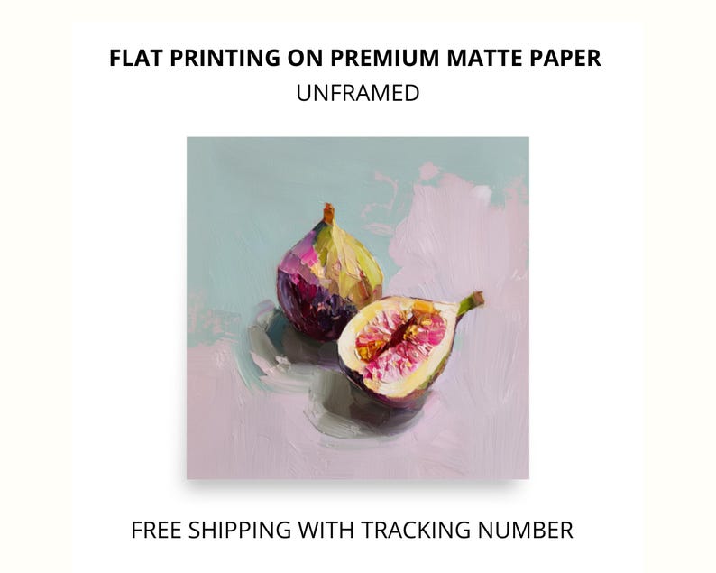 Fig Painting Figs Fruit Print From an Original Impasto Oil Painting - Etsy