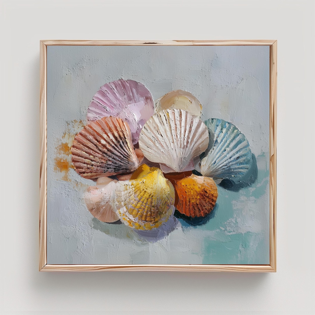seashell-painting-ocean-wall-art-shell-print-from-an-original-impasto