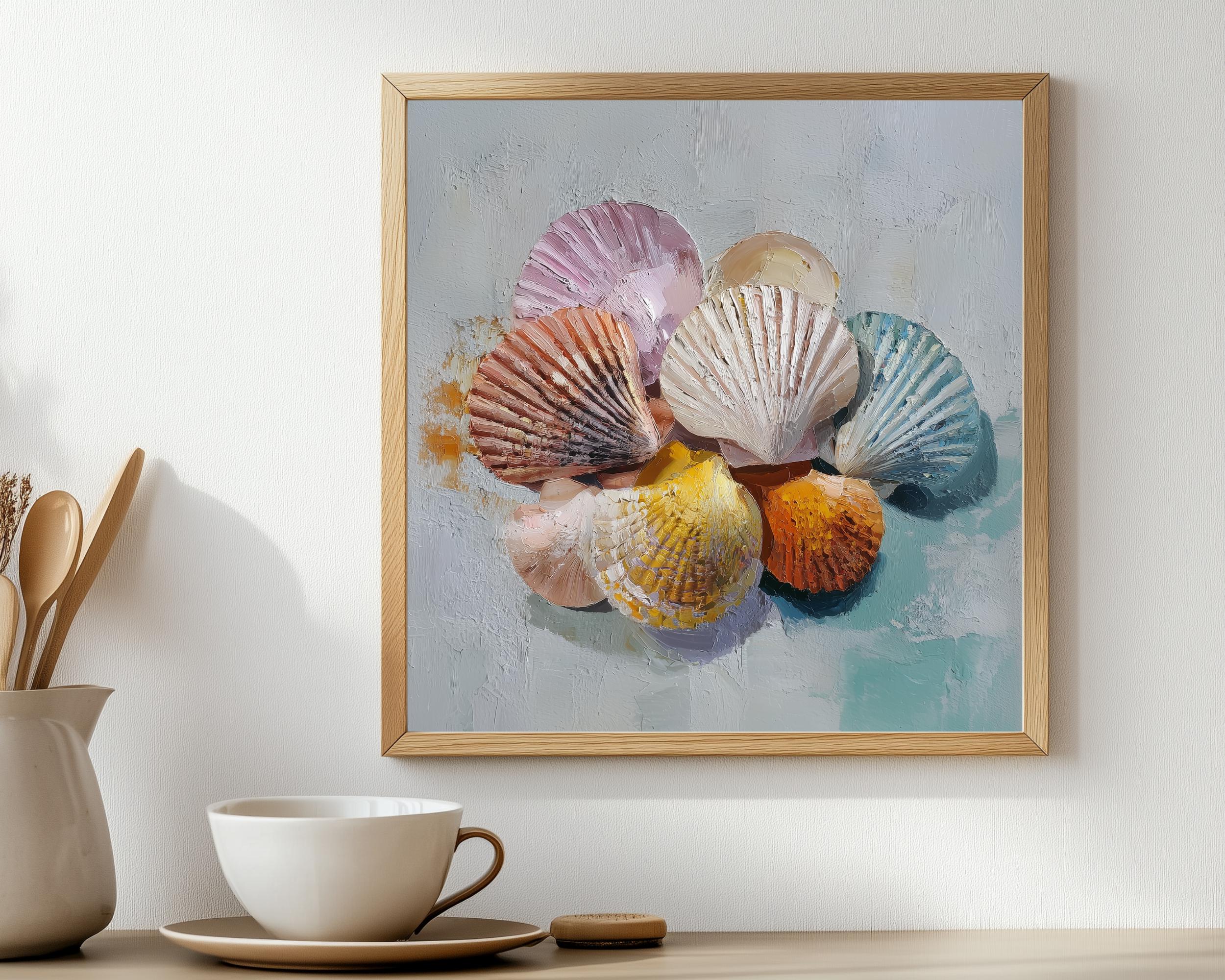 seashell-painting-ocean-wall-art-shell-print-from-an-original-impasto