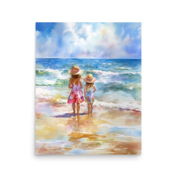 バリ絵画:beach girls バリ絵画:beach girls
