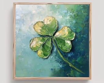 Shamrock Art St. Patrick's Day Clover Print From an Original Oil Painting