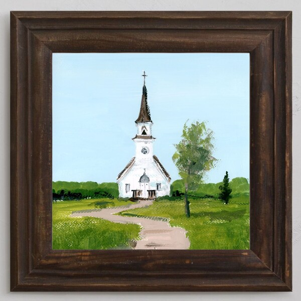 Church Print on Canvas - Etsy
