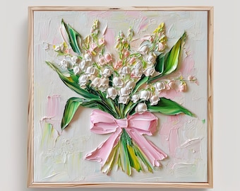 Lily of the Valley Painting Print From an Original Impasto Oil Painting