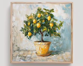 Lemon Tree Print From an Original Impasto Oil Painting
