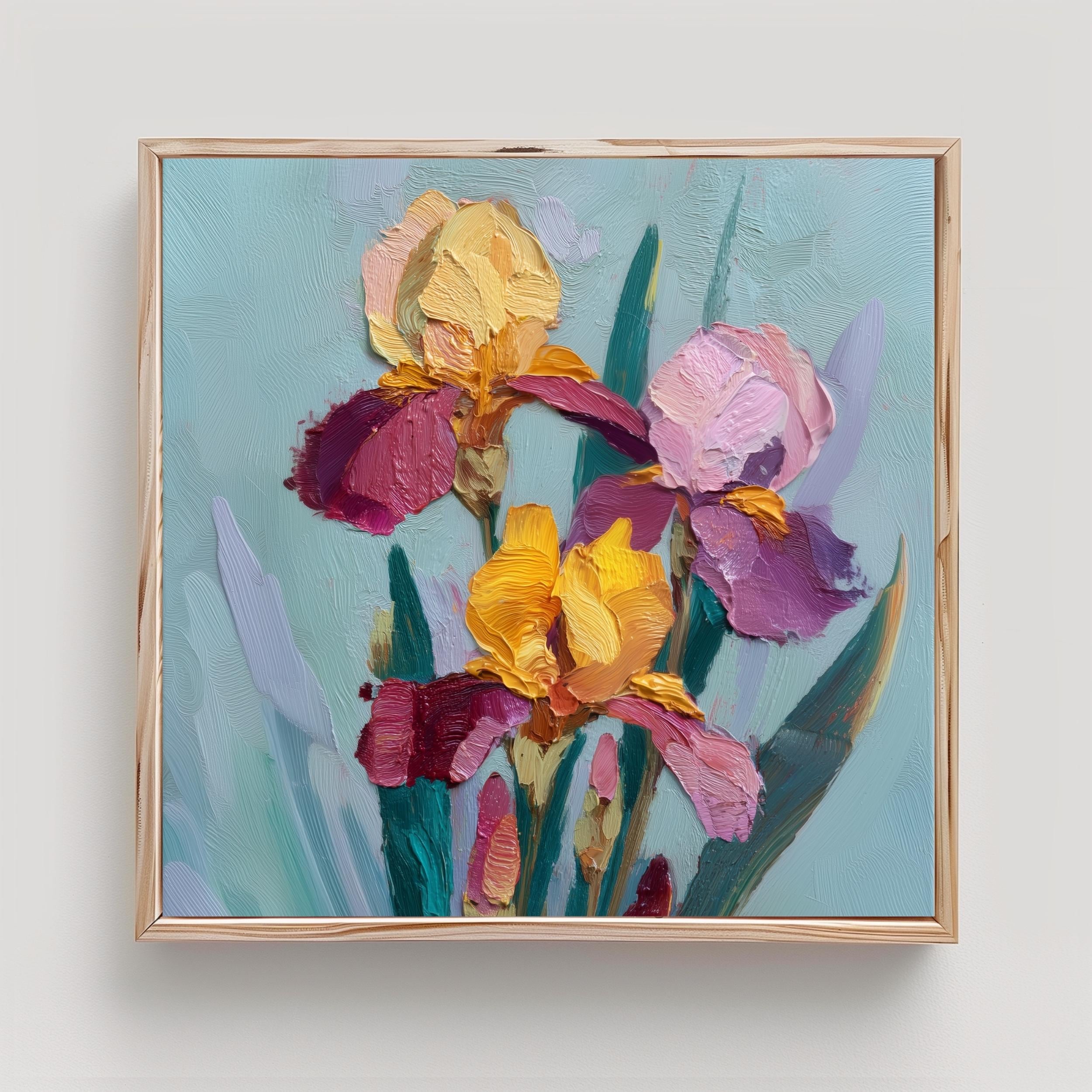 Iris Art Irises Print From an Original Impasto Oil Painting - Etsy