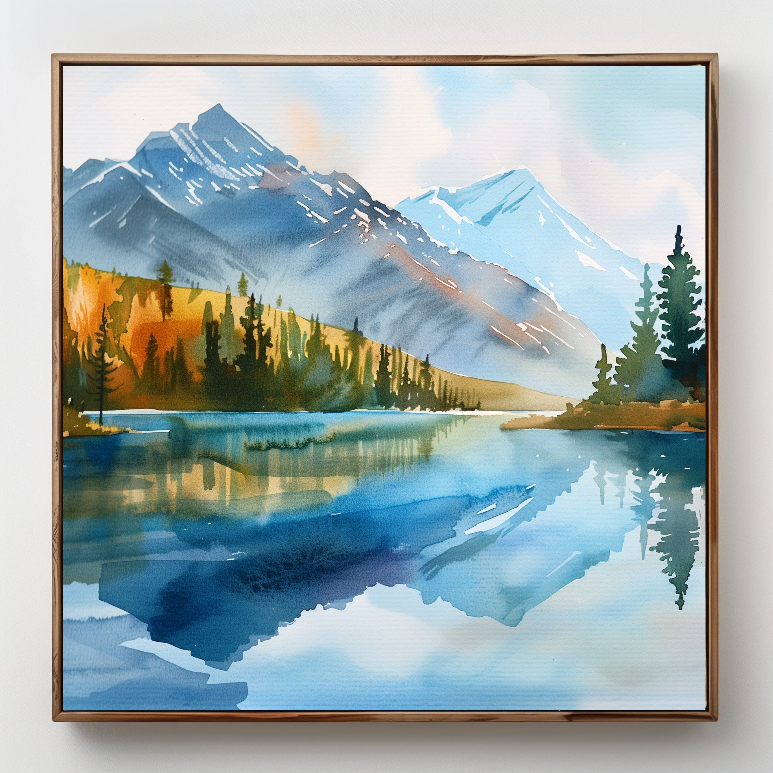 Bear Lake Watercolor Print: Colorado Rocky Mountain Landscape Art - Etsy