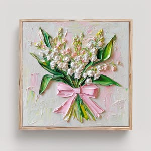 Lily of the Valley Painting Print From an Original Impasto Oil Painting