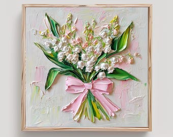 Lily of the Valley Painting Print From an Original Impasto Oil Painting