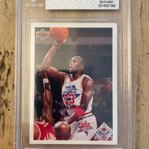 1991-1992 Upper Deck Michael Jordan NBA All Star Checklist - #48 BGS 7 Near Mint Graded Card - Basketball
