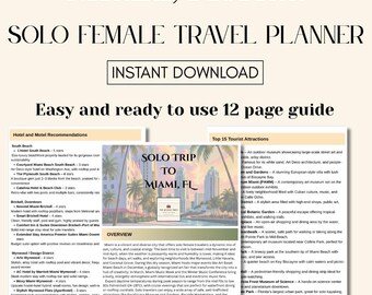 Miami Solo Female Travel Guide: 3-Day Itinerary (Printable PDF Download)