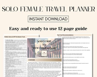New Orleans-reisgids solo vrouwen: reisplan en planner (digitale download pdf)