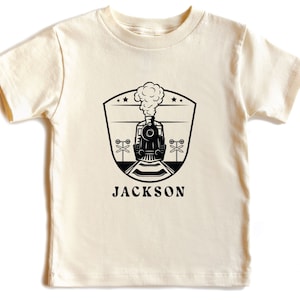 Custom Train Toddler Shirt, Train Lover Gift, Personalized Train Youth Shirt, Locomotive Boys Tee, Train Kids Tshirts,Toddler Birthday Shirt
