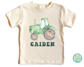 Custom Name Tractor Shirt, Farmer Kids Shirt, Kids Tractor Shirt, Toddler Shirt, Tractor Lover Shirt, Personalized Shirt, Farm Lover Shirt