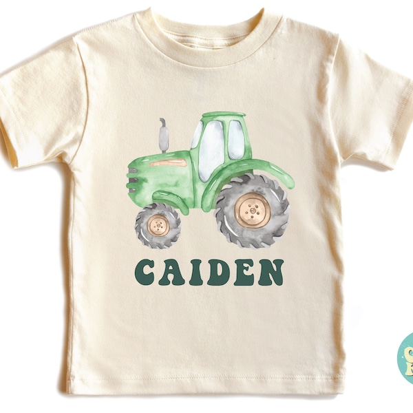 Custom Name Tractor Shirt, Farmer Kids Shirt, Kids Tractor Shirt, Toddler Shirt, Tractor Lover Shirt, Personalized Shirt, Farm Lover Shirt
