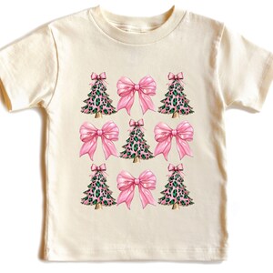 Camiseta navideña con lazo coqueto, camiseta navideña con lazo, camiseta con árbol de Navidad, camiseta navideña femenina, regalo con lazo coqueto