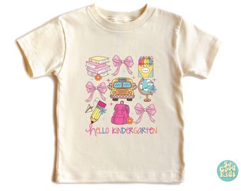 Kindergarten Coquette School Shirt | Girly First Day of Kindergarten | Back to School Shirt | First Day School Shirt
