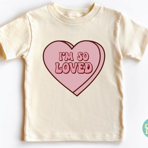 I Am So Loved Baby Shirt, Valentine Bodysuit, Valentines Day Kids Shirt, Pink Heart Baby Shirt, Baby boy Valentine Shirt, Loved Baby Shirts