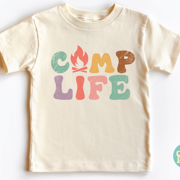 Camp Life Shirt, Boho Camp Shirt, Camp Life Colorful Shirt, Camping Shirt, Colorful Kids Shirt, Adventure Shirt, Camp Lover Toddler Shirt
