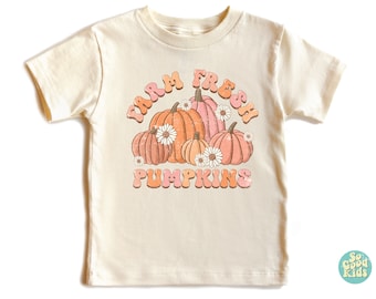 Farm Fresh Pumpkins Shirt, Pumpkin Season Shirt, Autumn Kids Shirt, Toddler Shirt, Pumpkin Patch Shirt, Fall Kids Shirt, Thanksgiving Shirt