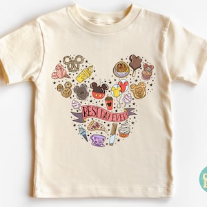 Camisa del mejor día para niños, linda camisa de viaje al parque, camisa de Mickey Snacks, camisa de viaje familiar para niños, camisas de día de viaje para niños pequeños