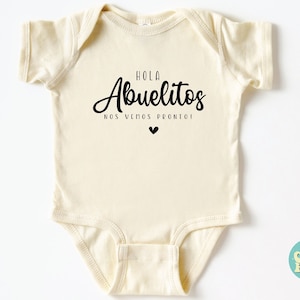Spanish Baby Reveal Apparel, Baby Shower Clothing, New Baby Outfit,Pregnancy Announcement, Future Grandparents Clothing, Spanish Toddler Tee