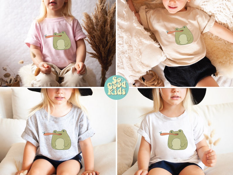 Frog Kids Shirt, Cute Frog Shirt, Frog Lover Shirt, Frog Gift Shirt, Pet Frog Shirt, Birthday Shirt, Animal Kids Shirt afbeelding 3