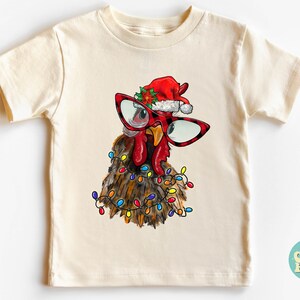 Christmas Chicken Kids Shirt, Funny Christmas Baby Bodysuit, First Christmas Shirt, Newborn Gift for Christmas, Christmas Toddler Shirt