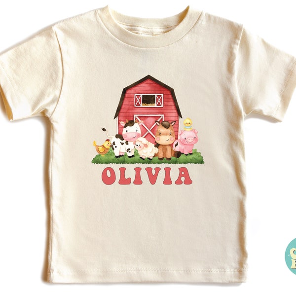 Farm Life Shirt, Toddler Shirt, Farm Name Shirt, Farm Animal Shirt, Custom Name Shirt, Farm Animal Shirt, Animal Lover Kids Shirt