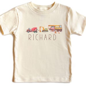 Personalized Construction Shirt, Custom Name Shirt, Construction Kids Shirt, Equipment Shirt, Dump Truck Shirt, Toddler Shirt, Boys Shirt