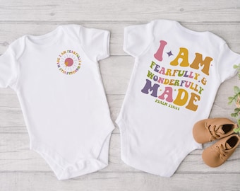 Religious Shirts for Kids ,Love and Grace Shirt,Toddler Faith Tee, I am Fearfully and Wonderfully Made Toddler T Shirt, Jesus Kids Shirt