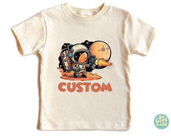 Custom Astronaut Toddler Shirt, Custom Space Shirt, Space Shirt, Kids Gift Shirt, Astronaut Boy Shirt, Astronaut Name Shirt, Kids Shirt
