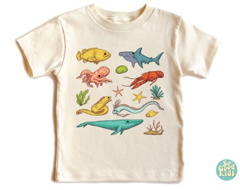 Under The Sea Shirt, Cute Ocean Animal Tshirt, Blue Whale Toddler Shirt, Future Marine Biologist Shirt, Cute Ocean Creatures Clothing