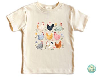 Camiseta infantil para amantes de las gallinas, camiseta divertida de gallinas, camiseta de gallina de granja, camiseta de gallinas para niños, camiseta linda de gallinas, camiseta de granjero de gallinas, amantes de la granja
