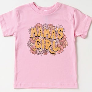 Mothers Day Shirt, Flowers Mama&#39;s Girl Shirt, Kids Gift Shirt, Mom Lover Kids Shirt, Cute Baby Shirt, Baby Bodysuit