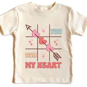 You Won My Heart Shirt, Happy Valentine's Day Shirt, Toddler Shirt, Cute My Heart Kids Shirt, Gifts for Kids, Baby Valentine Day Shirt