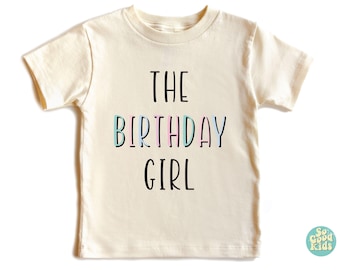 Birthday Girl Shirt, Birthday Kids Shirt, Natural Toddler Tee, Birthday Girl, Groovy Retro Toddler Shirt, Birth Announcement
