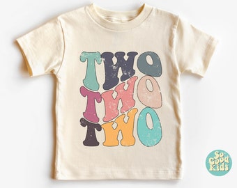 Two Two Two Shirt, Two Year Old Gift, Second Birthday Boy Gift, 2nd Birthday Girl, Cute Baby Bodysuit for Two Year Old, Two Shirt