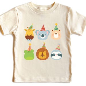 Party Animal Birthday Shirt for Toddler, Zoo Animals Birthday Tshirt, Animal Theme Birthday Party Outfit, Safari Animals