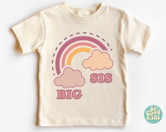 Big Sis Shirt, Big Sister Rainbow Toddler Shirt, Big Sister Gift, Birthday Girl Shirt, Toddler Shirt, Kids Birthday, Sibling Shirt