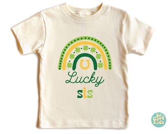 Lucky Rainbow Kids Shirt, St Patrick's Day Toddler Shirt, Shamrock Kids Shirt, Toddler Shirt, Family St Patricks Shirt, Sis Mama Shirt