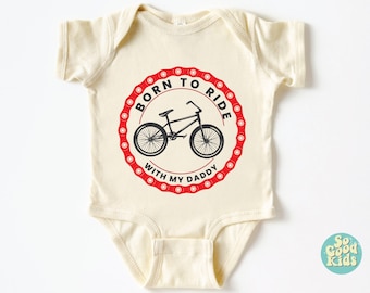 Body papa vélo, Body bébé papa vélo, T-shirt bébé vélo rigolo papa, Body aventure amateur de vélo, Chemise vélo papa