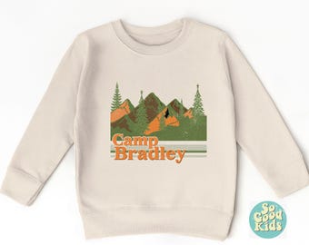 Happy Camper Sweatshirt ,Camping Sweatshirt, Custom Family Camp Sweatshirt, Matching Vacation Road Trip