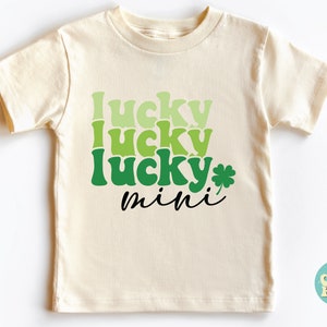 Lucky Mini Shirt, St Patrick&#39;s Day Kids Shirt, Lucky Baby Shirt, Toddler Shirt, Newborn Shirt, Irish Baby Gift, Shamrock Kids Shirt