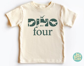 Dino Four Shirt, Dinosaur Shirt, Birthday Shirt, Toddler Shirt, Dino Shirt, Dino Kids Shirt, Fourth Birthday Baby Shirt, 4th Old Kids Shirt