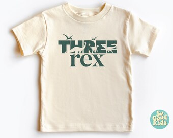 Dinosaur Shirt, Three Rex Shirt, Birthday Shirt, Toddler Shirt, Dino Shirt, Dino Kids Shirt, Third Birthday Baby Shirt, 3 Year Old Boy Shirt